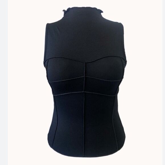 GEEL‎ black Rio mock neck sleeveless top womens size L - Picture 1 of 7